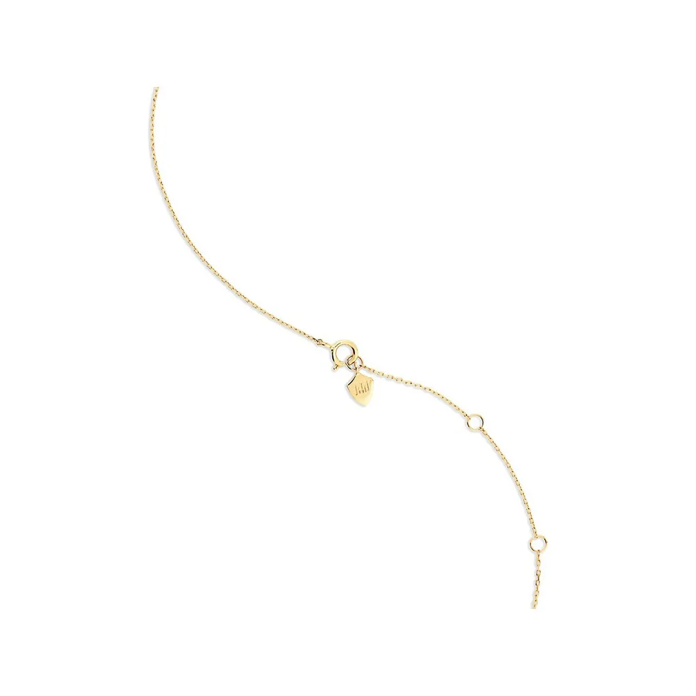 Bar Necklace With 0.10 Carat Tw Of Diamonds In 10kt Yellow Gold