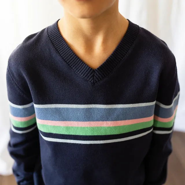 Hope & Henry Boys' V-Neck Cricket Sweater