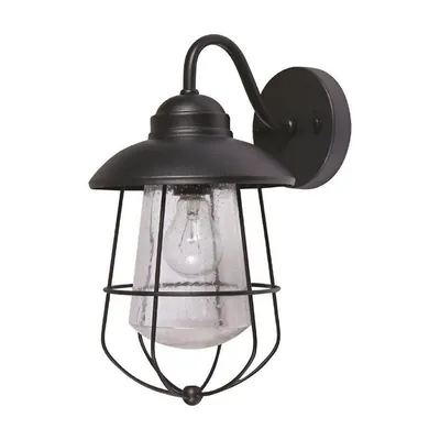 Outdoor Wall Light, Height 14.17 '', From Edgar Collection, Black