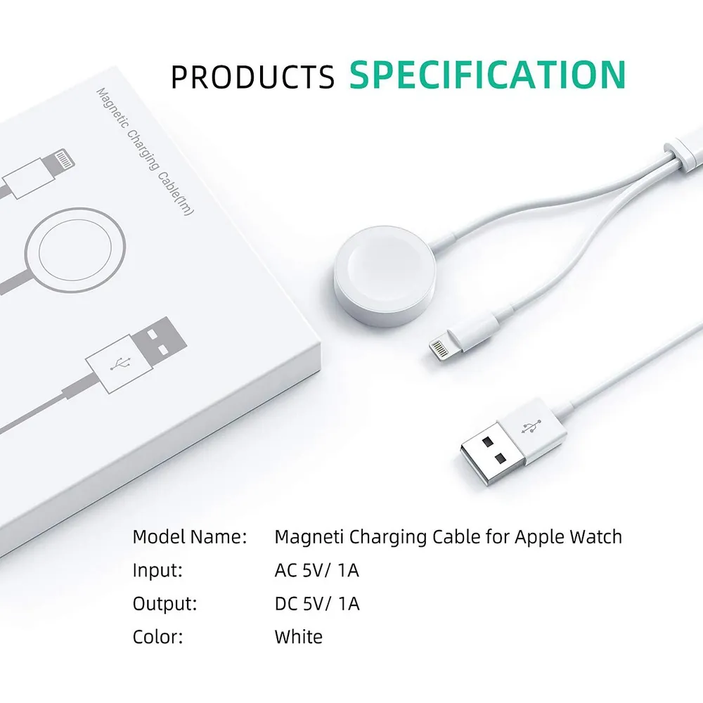 Magnetic Charger 2 In 1 Usb Cable For Apple Watch Iwatch & Iphone