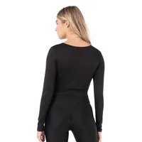 Womens Day-to-day Crossover Long Sleeve Top