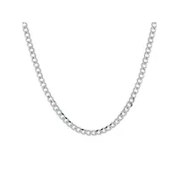 60cm (24") 6.5mm Width Men's Curb Chain In Sterling Silver