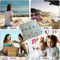 Deluxe 2CM Indoor/outdoor Toddlers, Infants And Kids Double Sided Foldable Foam Playmat/picnic Mat