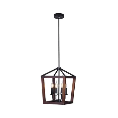 Pendant Light, 11.8'' Width, From The Gustavo Collection, Black And Brown