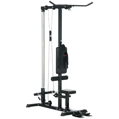 Lat Pull Down Machine Cable Station With Adjustable Seat