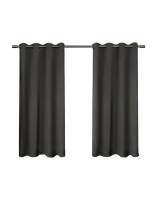 2-Piece Sateen Twill Woven Curtain Panel Set