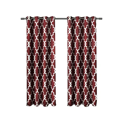 Ironwork Printed Blackout Curtain Panel