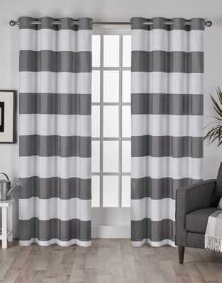 Set of 2 Stripe Curtain Panels