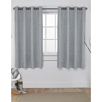 Set of 2 Textured Sateen Curtain Panels