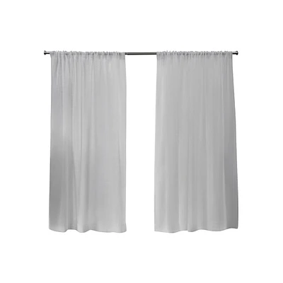 Belgian Sheer Rod Pocket Top Curtain Panel