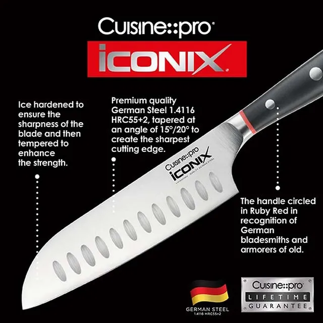 Cuisine::pro ID3 Black Samurai 6 Santoku Knife