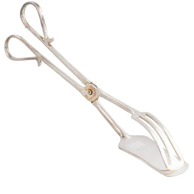 Cake Tongs Silver Plated