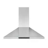 Wall Mount Pyramid Range Hood With Night Light Feature
