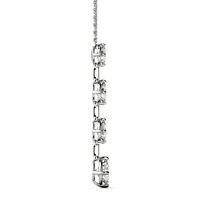 14k White Gold & 2.13 Ct. T.w. Created Moissanite Drop Pendant Necklace