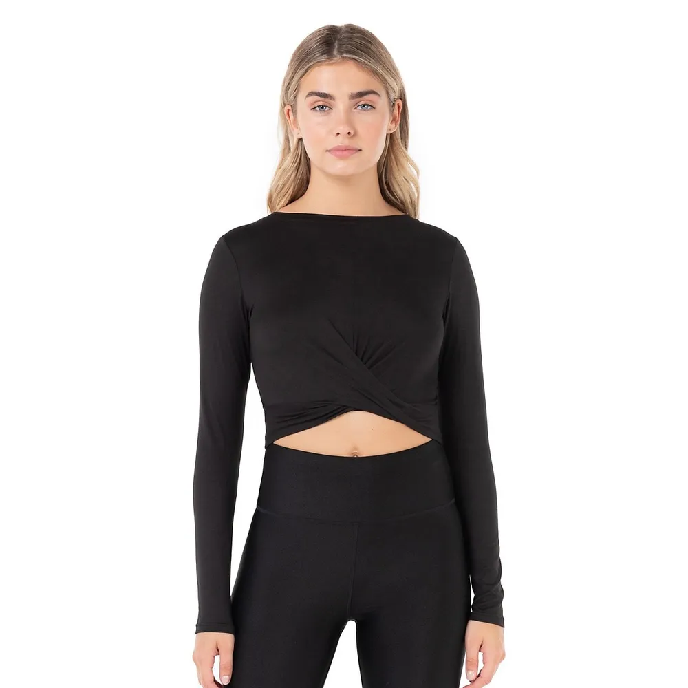 Kyodan Womens Day-to-day Crossover Long Sleeve Top