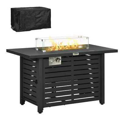 Propane Gas Fire Pit Table 31.5" 50,000 Btu Outdoor Firepit