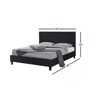 Modern Trends Uptown Pu Upholstered Queen Size Platform Bed (no Box Spring Required