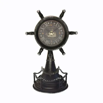 Ship Wheel Table Clock