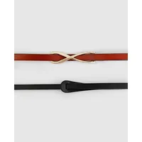 Leather Tie Belt 2 Pack