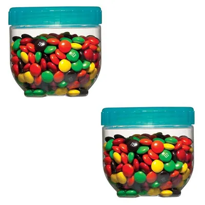 Set Of 2 Containers With Interlock Screw Lid