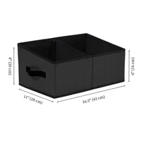 Trapezoid Storage Bins With Removable Divider