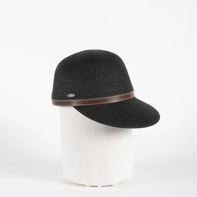 Capa-short Cap In Straw And Leather Band