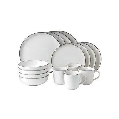 Gordon Ramsay x Royal Doulton Bread Street 16-Piece White Dinnerware Set