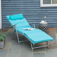 Outdoor Folding Chaise Lounge Chair Recliner