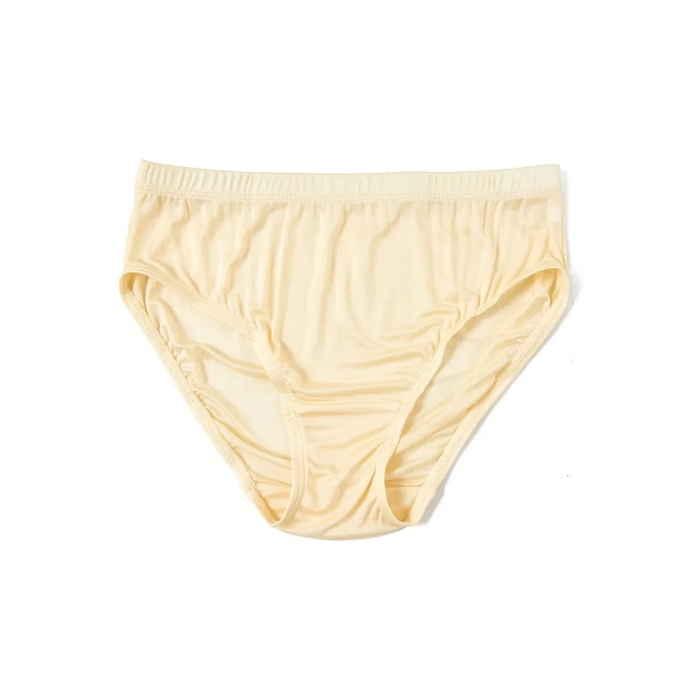 Soft Strokes Silk Knitted Silk Mid Rise French Cut Pantie: Blonde Pale Ale