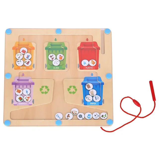 Tookyland Wooden Magnetic Fishing Game - 29pcs - Alphabet And Spelling Educational Sorting Toy For Kids 3 Years Old + Other 29.5 X 22 X 1.8 Cm