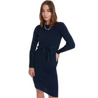 Women Midi A-line Slim Fit Knitwear Dress