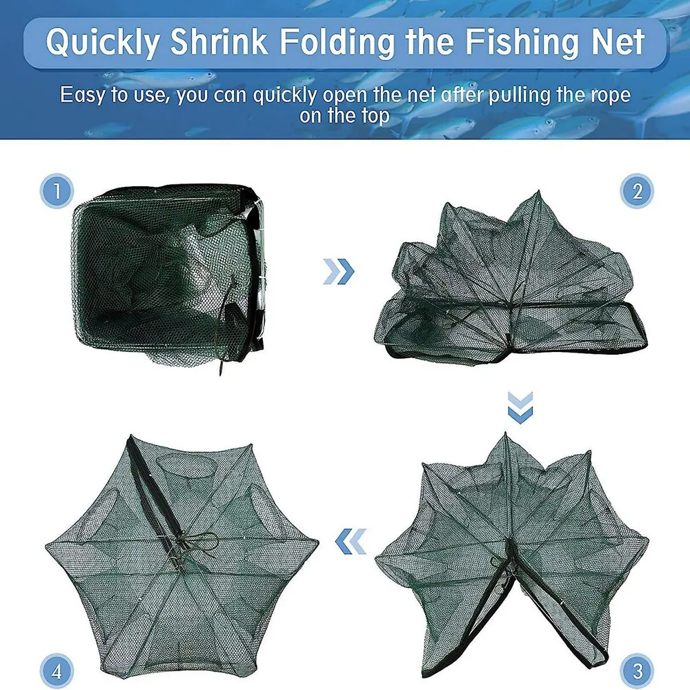 EZONEDEAL Fishing Bait Trap Foldable Fish Minnow Crab Crayfish