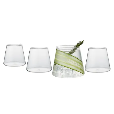 Calina Borosilicate Mountain-shaped Drinking Glasses - Set Of 4