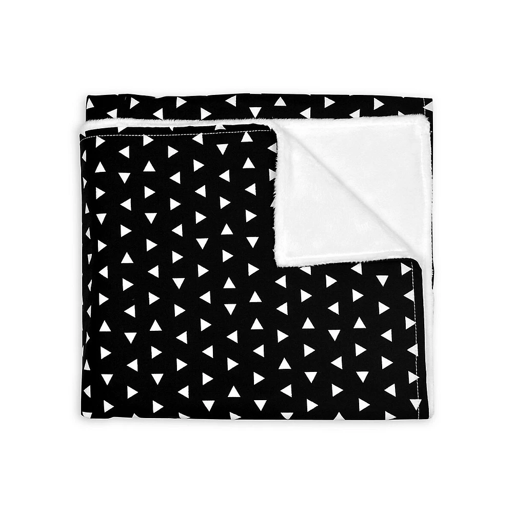 Couverture en coton douillet Monochrome Triangle pour bébé