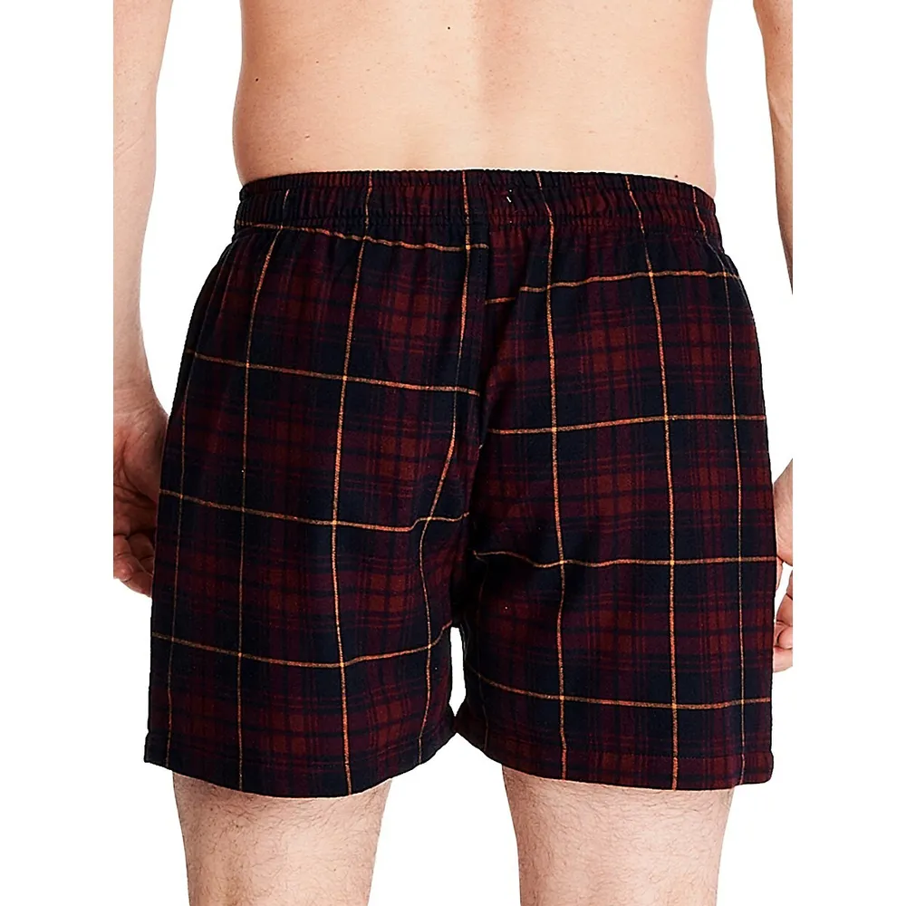 Plaid Flannel Boxer Briefs