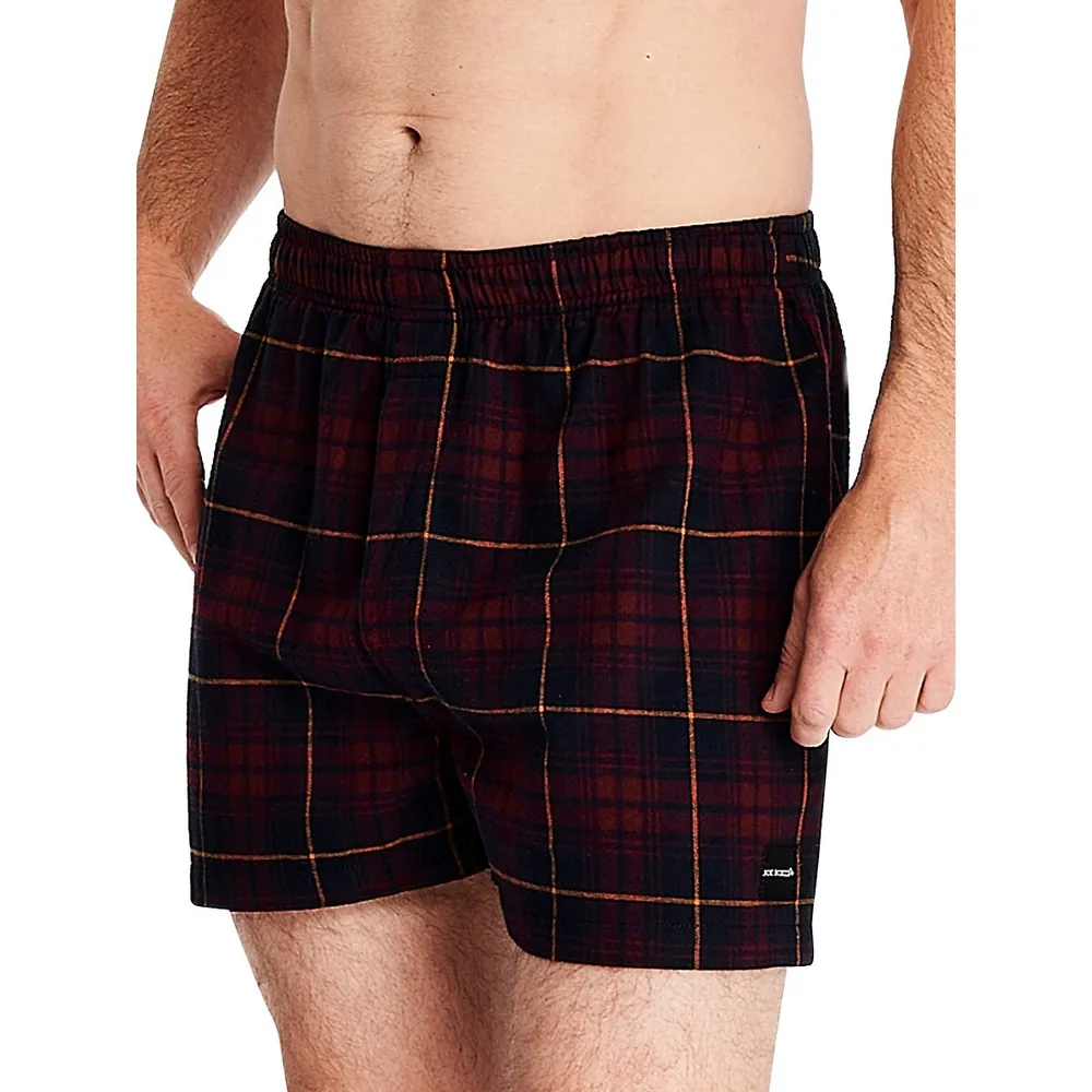 Plaid Flannel Boxer Briefs
