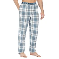 Classic-Fit Logo-Waistband Plaid Flannel Pyjama Pants
