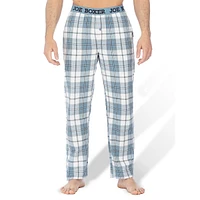 Classic-Fit Logo-Waistband Plaid Flannel Pyjama Pants