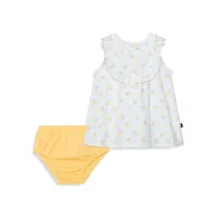 Baby Girl's A Dragonfly On Cotton Ball 2-Piece Tunic Set