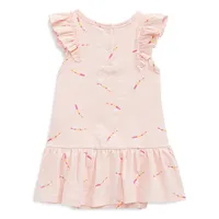 ​Baby Girl's Dragonfly-Print Ruffle-Trim Romper