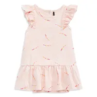 ​Baby Girl's Dragonfly-Print Ruffle-Trim Romper