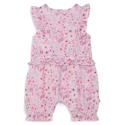 Baby Girl's Like A Summer Rose Floral Romper