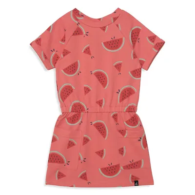 Little Girl's Fresh & Fruity Printed Short-Sleeve Raglan Dress
