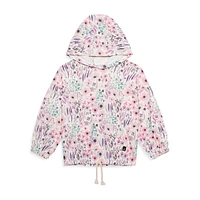 Girl's Floral Hooded Sweatshirt