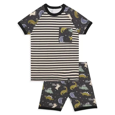 Pyjama en coton biologique à motif de dinosaures Sleep On It pour petit garçon