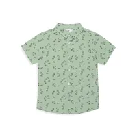 Boy's B.O.Y.S. Skateboard-Print Shirt