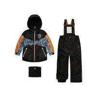 Little Boy's 3-Piece Mountain-Print Snowsuit