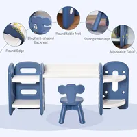Kids Adjustable Table And Chair Set 2 Piece Play Table