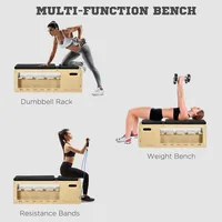 Adjustable Weight Bench W/ Rack And Rope Workout Bench