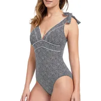 Colette One-Piece Printed V-Neck Swimsuit